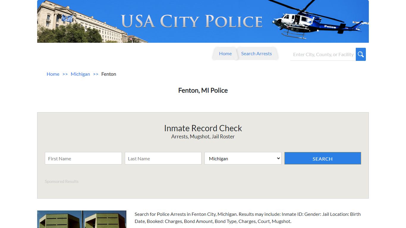 Fenton, MI Police | Jail Records